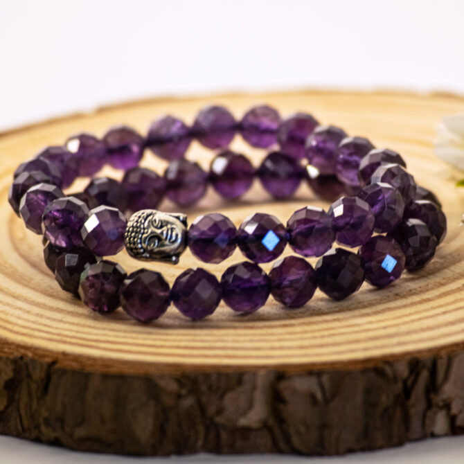 Amethyst Diamond cut Bracelets