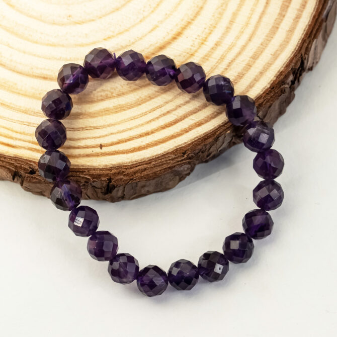 Amethyst Diamond cut Bracelets