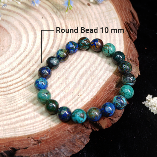 Azurite Round Bead Bracelets