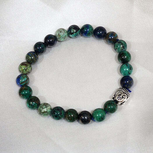 Azurite Round Bead Bracelets