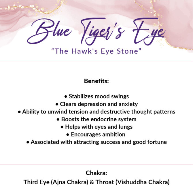 Blue Tiger Eye Round Bead Bracelets
