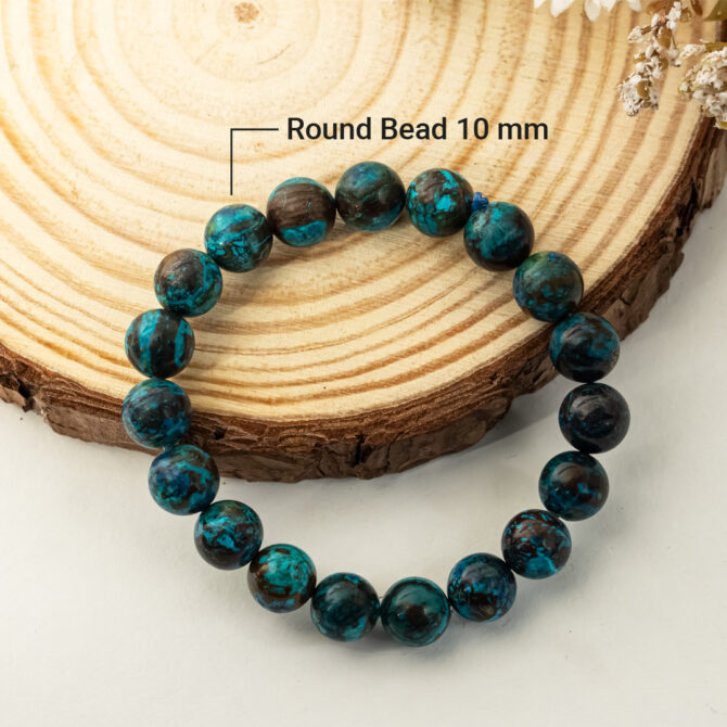 Chrysocolla Round Bead Bracelets