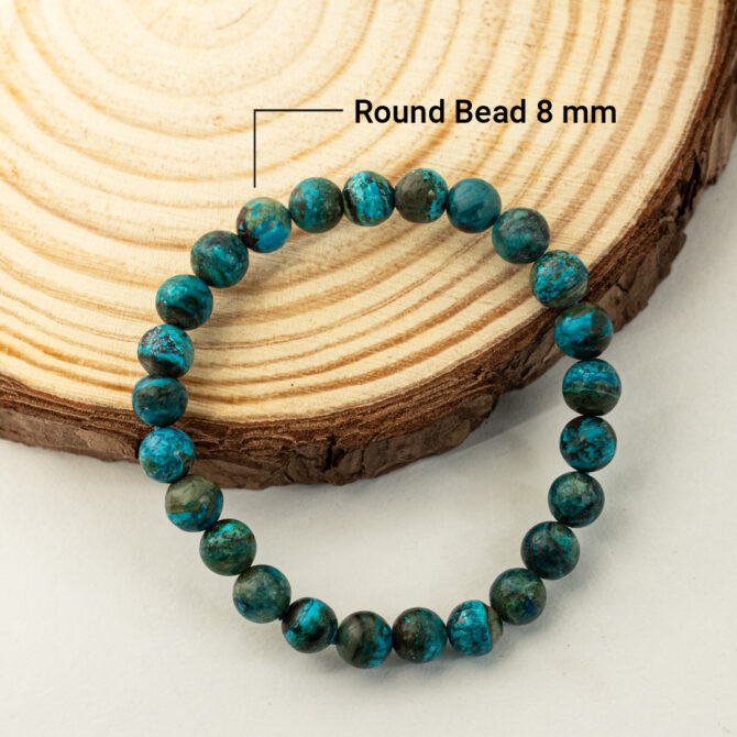 Chrysocolla Round Bead Bracelets