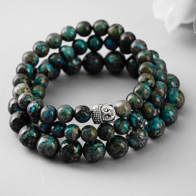 Chrysocolla Round Bead Bracelets