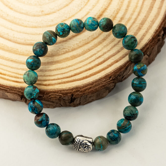 Chrysocolla Round Bead Bracelets