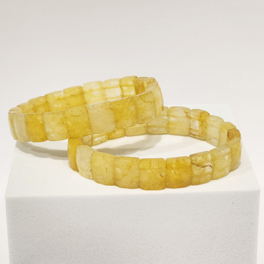 Citrine Rectangle Bead Bracelet