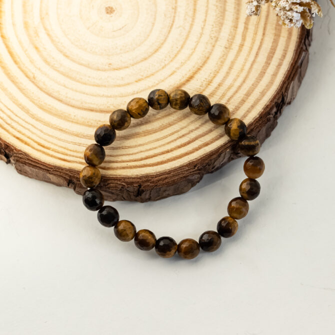 Tiger eye Diamond cut Bracelets