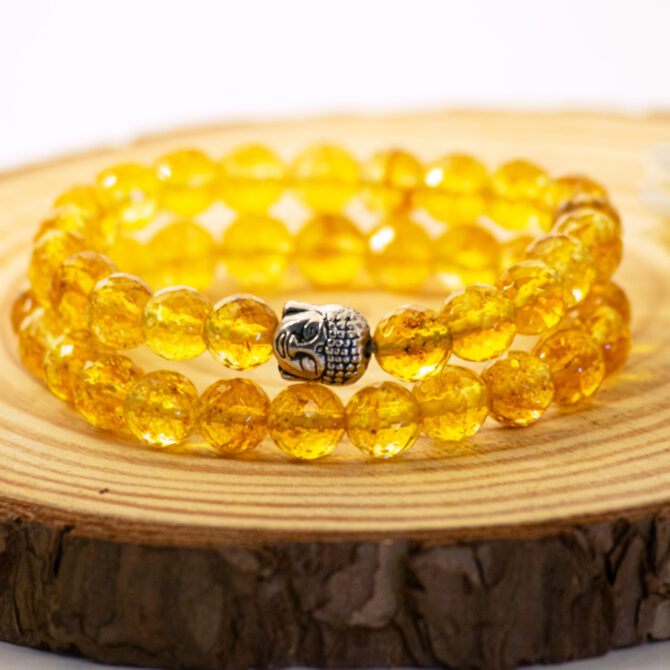 Citrine Diamond cut Bracelets