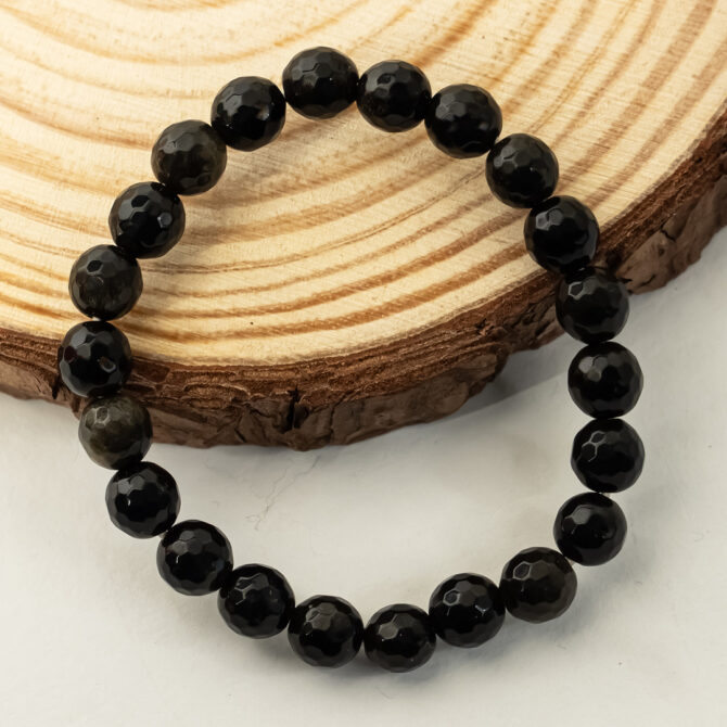 Golden Obsidian Diamond cut Bracelets