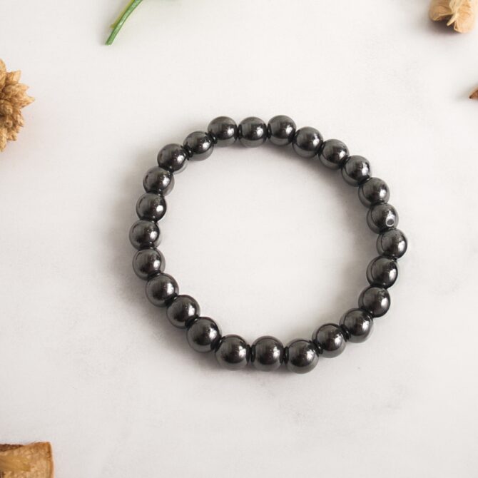 Hematite Round Bead Bracelets