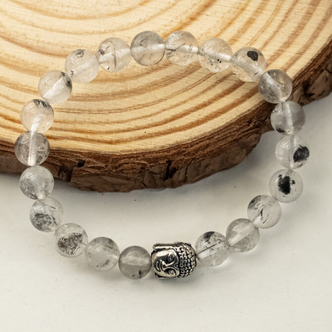 Herkimer Diamond Round Bead Bracelets