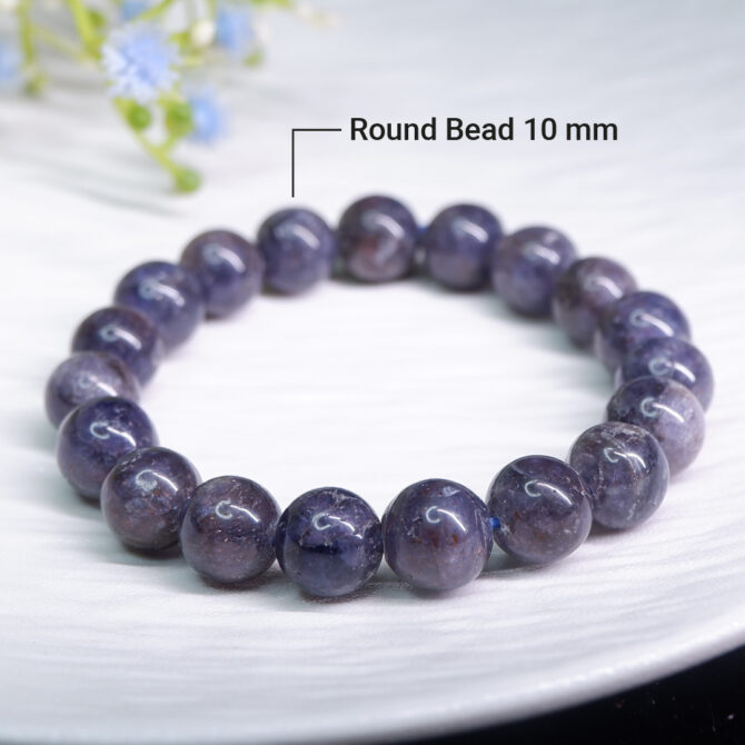 Iolite Round Bead Bracelets
