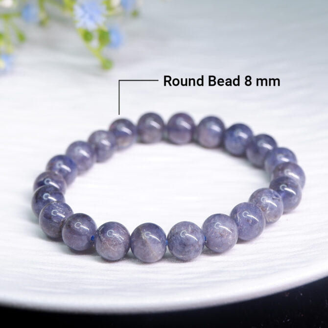 Iolite Round Bead Bracelets