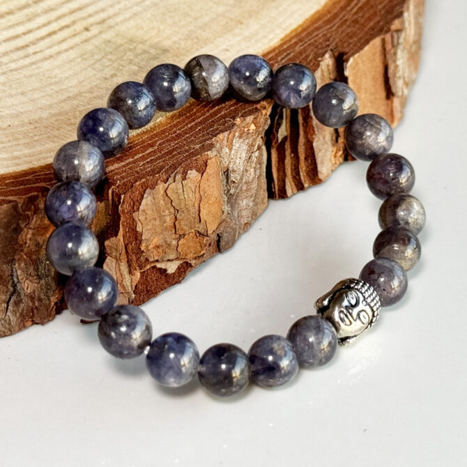 Iolite Round Bead Bracelets