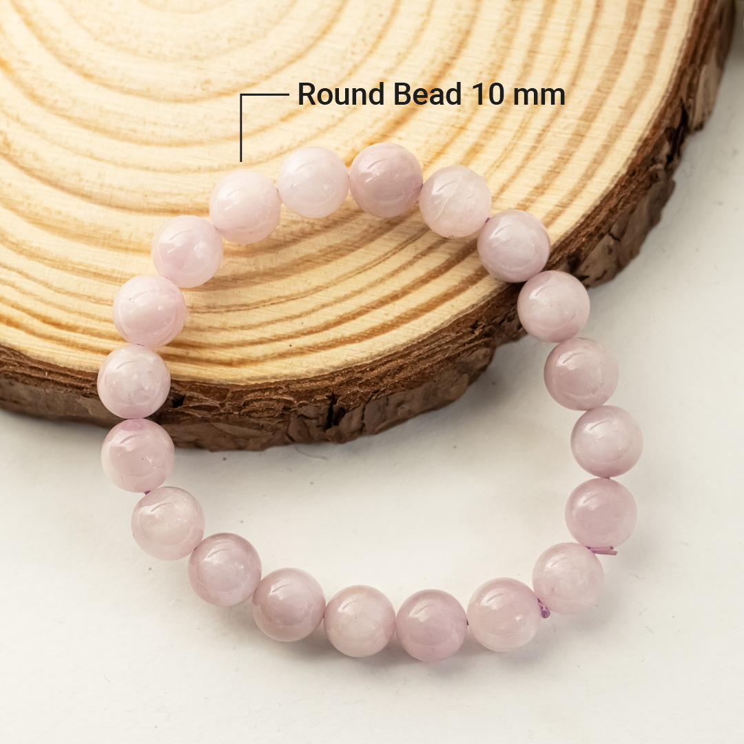 Kunzite Round Bead Bracelets