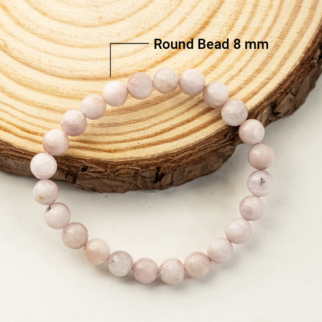 Kunzite Round Bead Bracelets