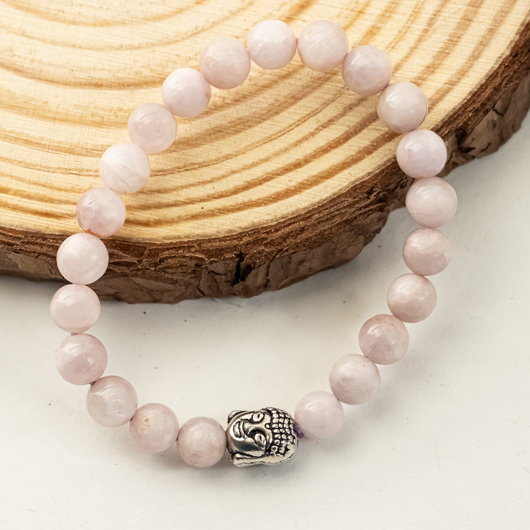 Kunzite Round Bead Bracelets