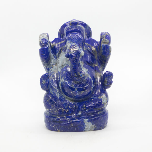 Lapis Lazuli Ganesha Idol / Murti - Wisdom & Communication