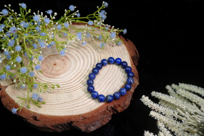 Lapis Lazuli Round Bead Bracelets