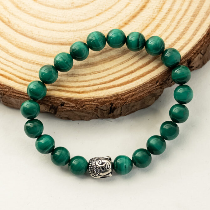 Malachite Round Bead Bracelets