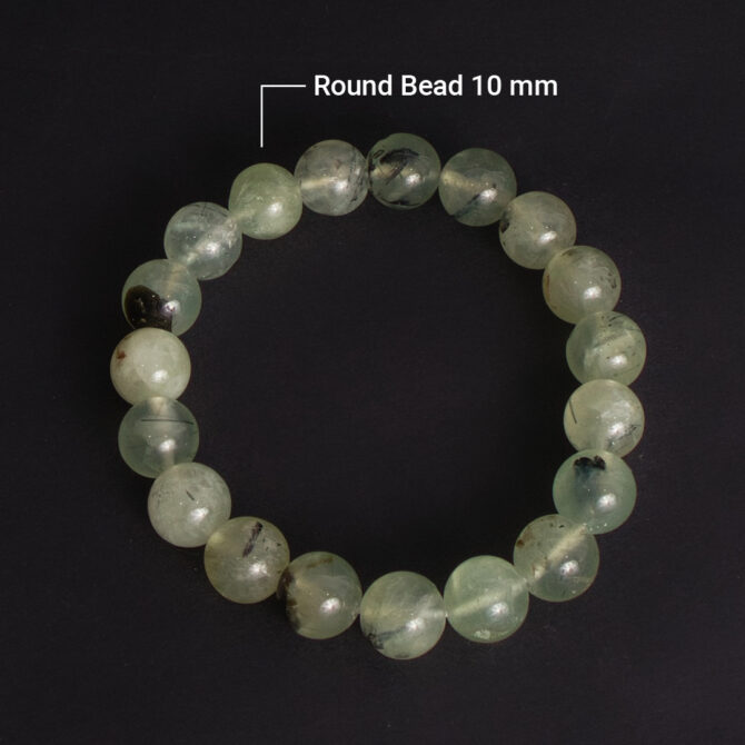 Prehnite Round Bead Bracelets