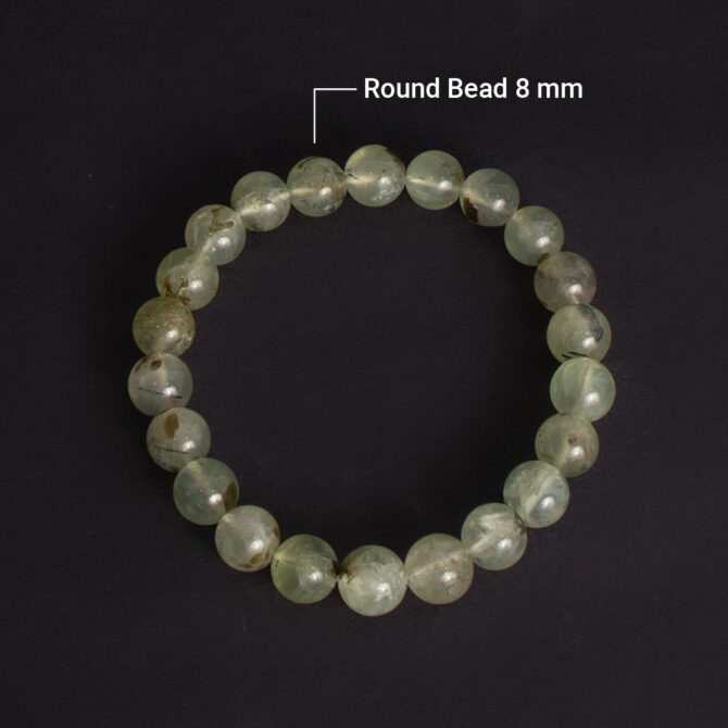 Prehnite Round Bead Bracelets