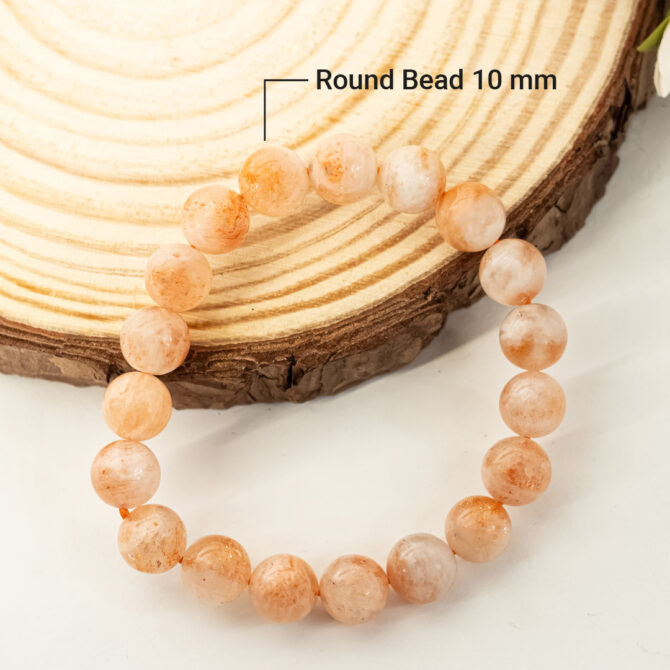 Sunstone Round Bead Bracelets