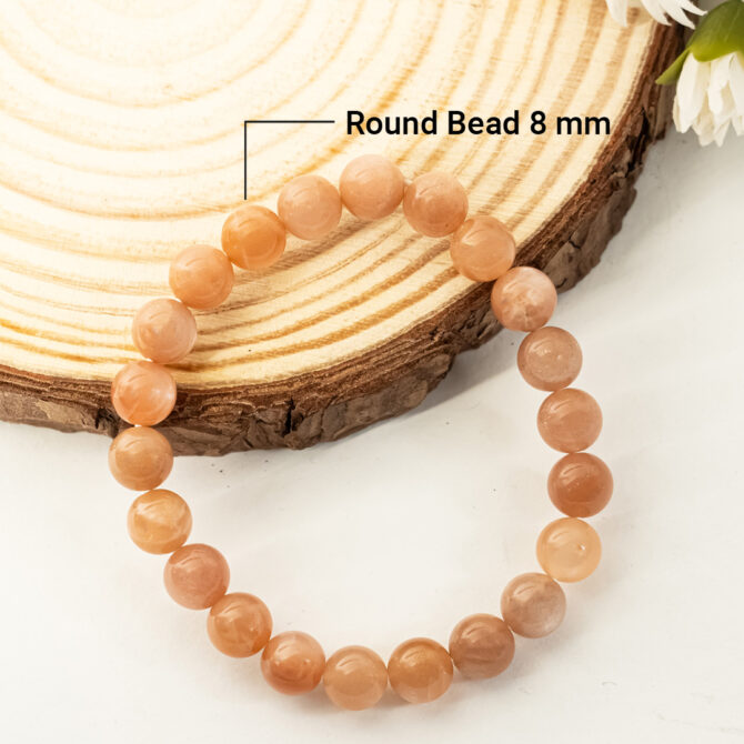 Sunstone Round Bead Bracelets