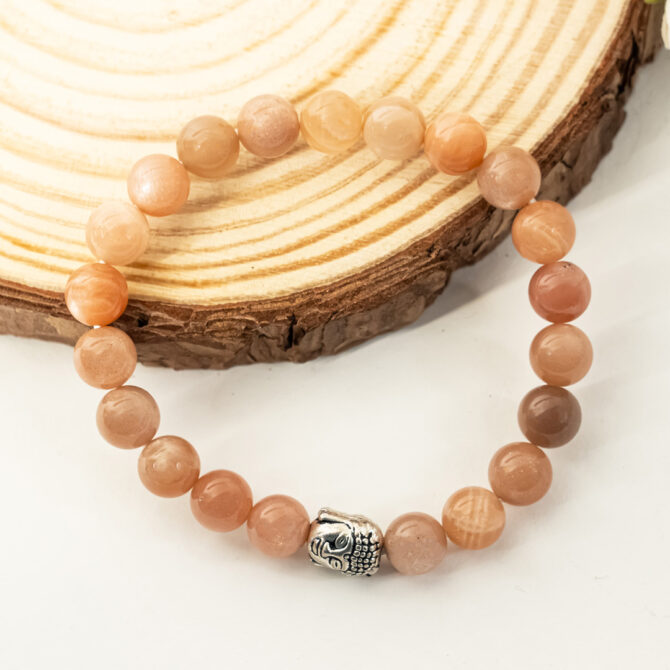 Sunstone Round Bead Bracelets