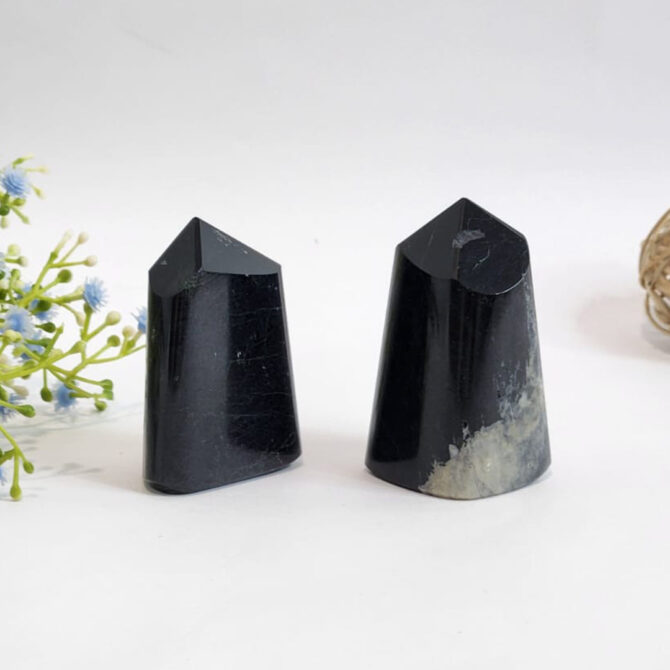 Black Tourmaline Polished Free form