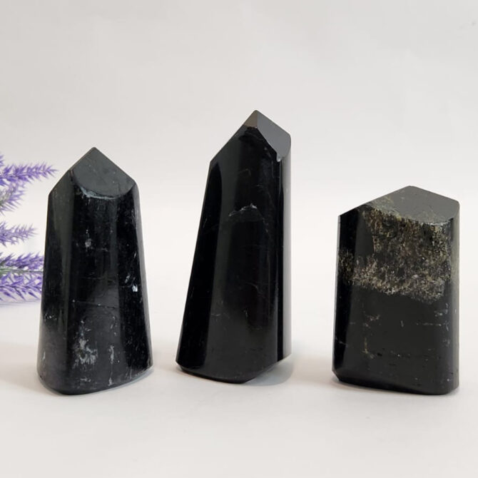 Black Tourmaline Polished Free form