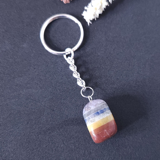 7 Chakra Tumble Keychain