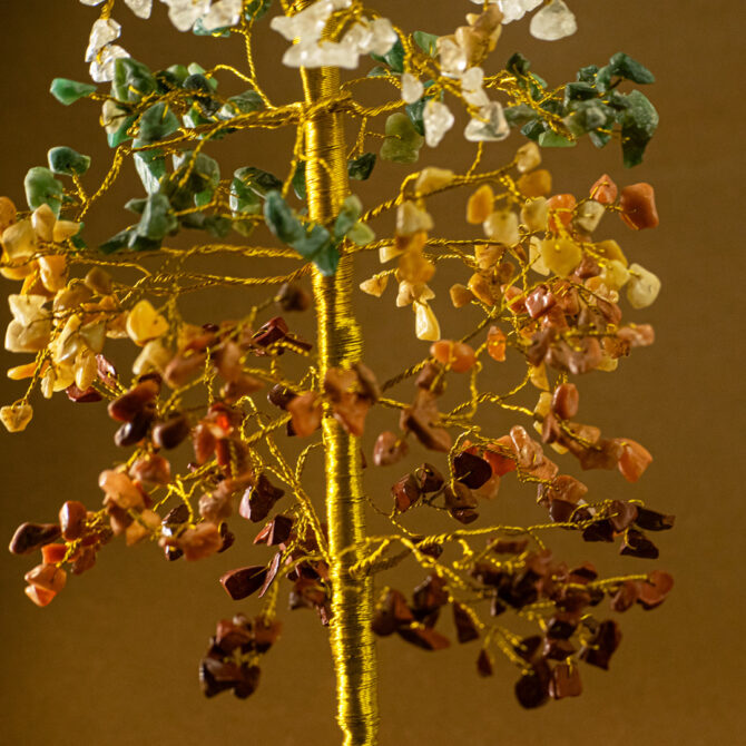 7 Chakra Tree - Wood Base