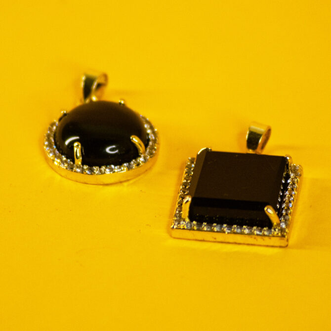 Black Onyx studded Pendants