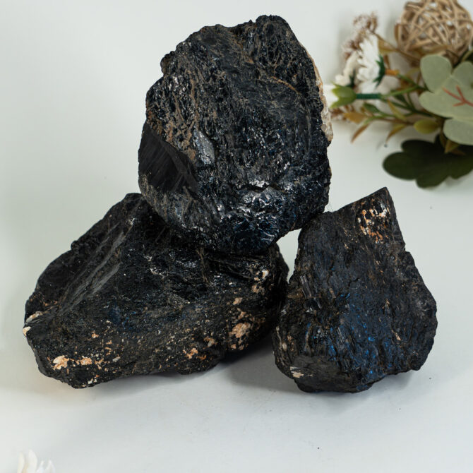 Black Tourmaline Large Rough Raw Stone