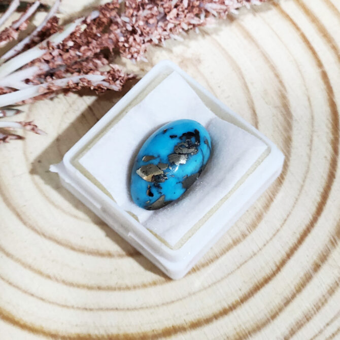 Certified Natural Turquoise (Irani Firoza) Stone