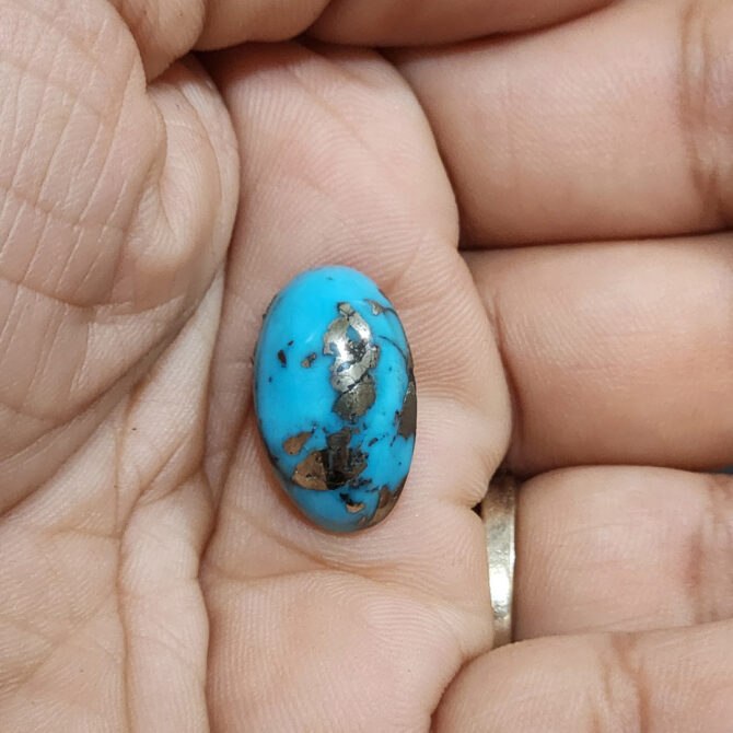 Certified Natural Turquoise (Irani Firoza) Stone