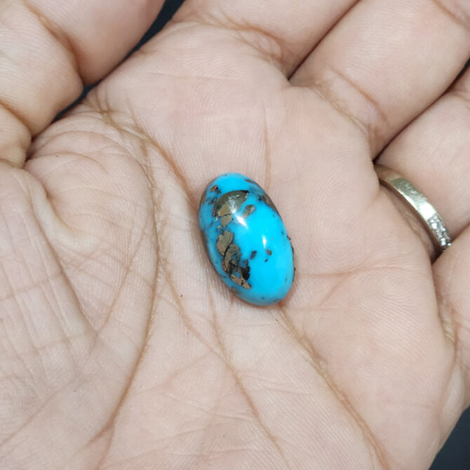 Certified Natural Turquoise (Irani Firoza) Stone