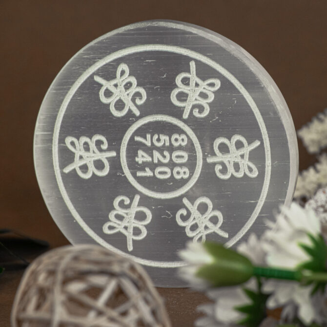 Selenite Round Charging plates-3 inch