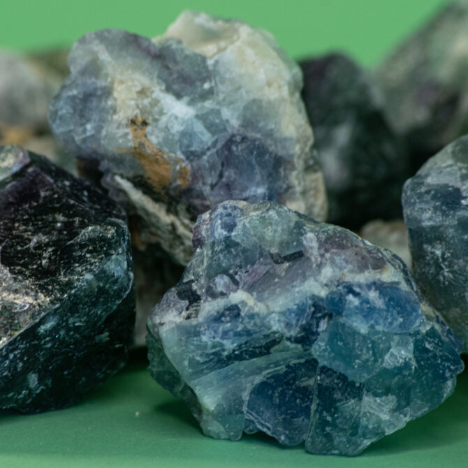 Multi fluorite Rough Raw Stone