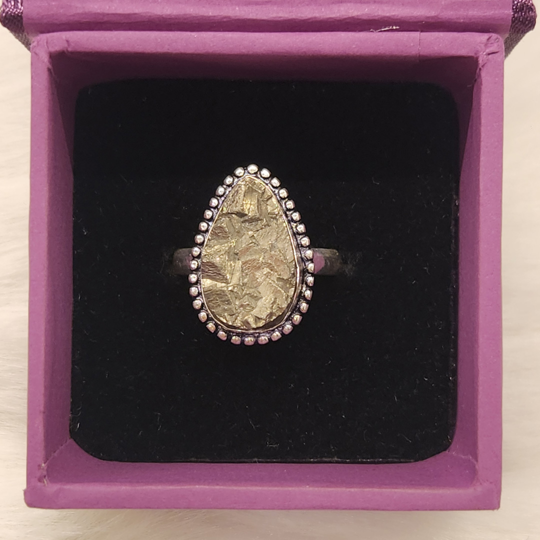 Pyrite adjustable Rings