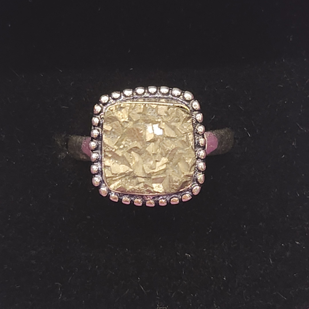 Pyrite adjustable Rings