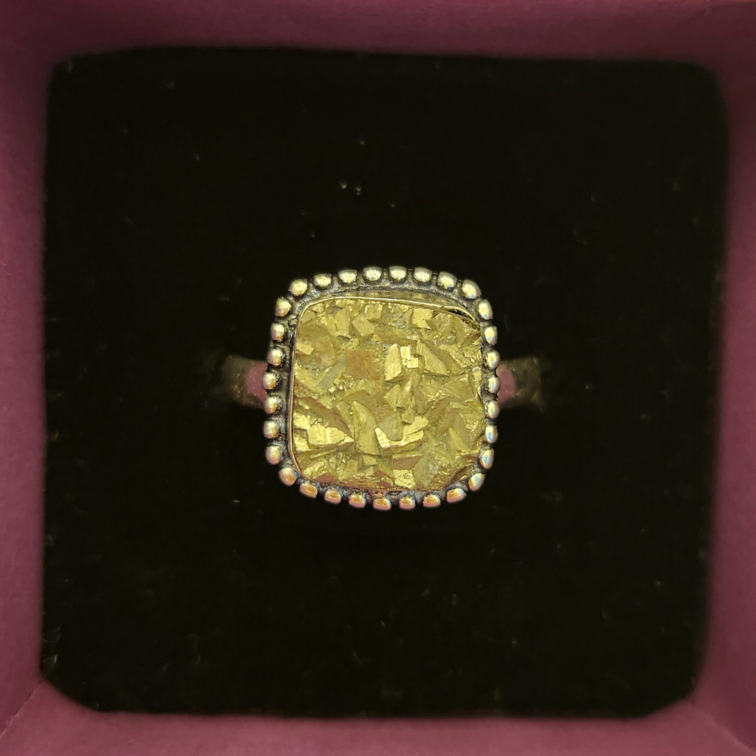 Pyrite adjustable Rings