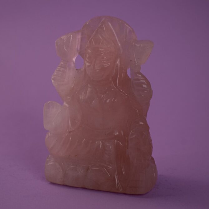 Rose Quartz Lakshmi Idol