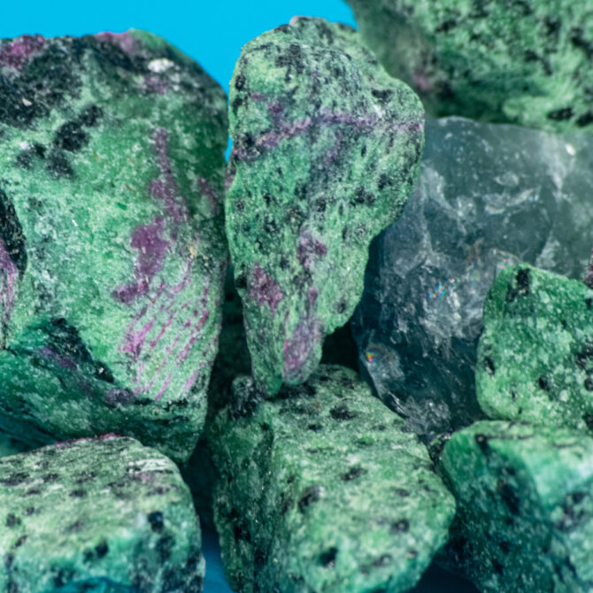 Ruby in Zoisite Rough Raw Stone