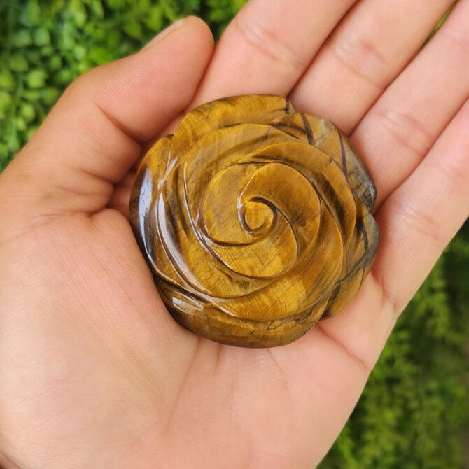 Tiger eye Crystal Flower