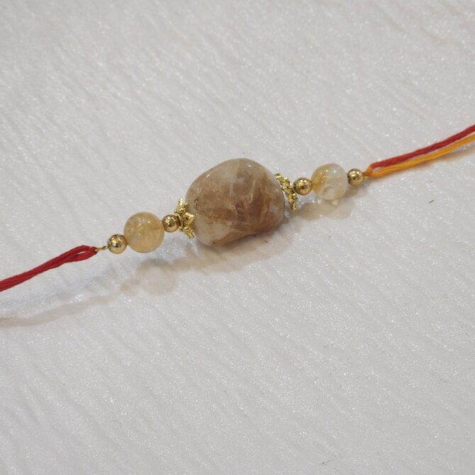 Citrine Tumbled Rakhi