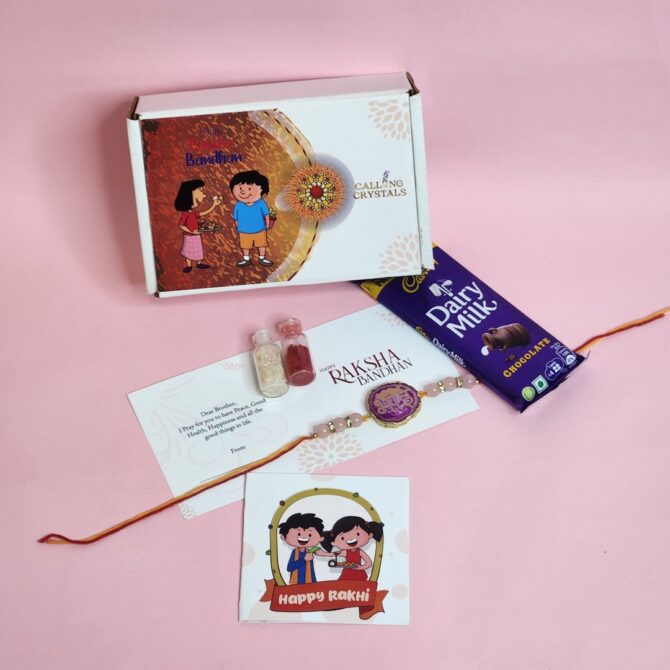 Rose Quartz - Pink Agate Rakhi