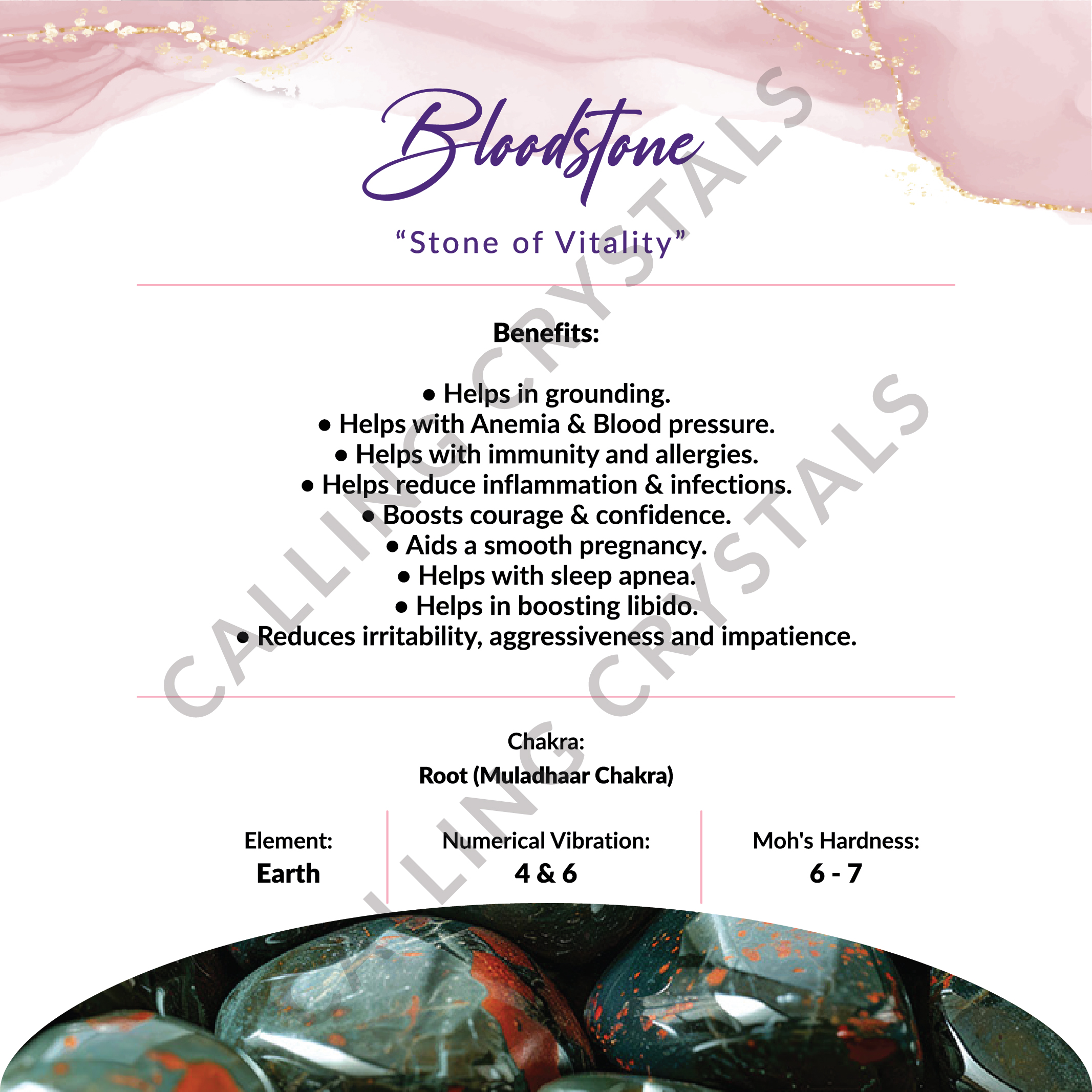 Bloodstone Round Bead Bracelets
