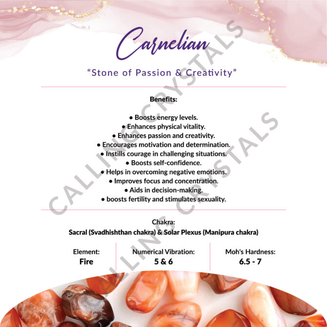 Carnelian Tumble Keychain
